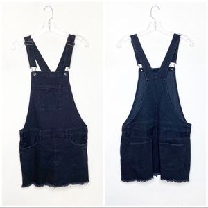 American Eagle Overall Denim Dress Black Boho